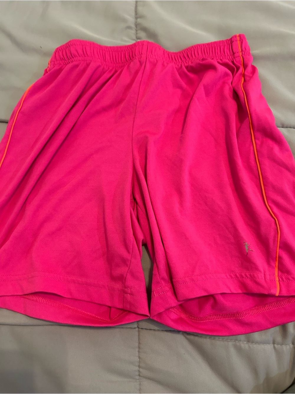 Danskin Now Hot Pink Athletic Shorts with Orange Trim